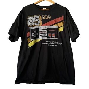 Nintendo NES 85 Black T-Shirt Video Game Console Mens‎ XL Port Company